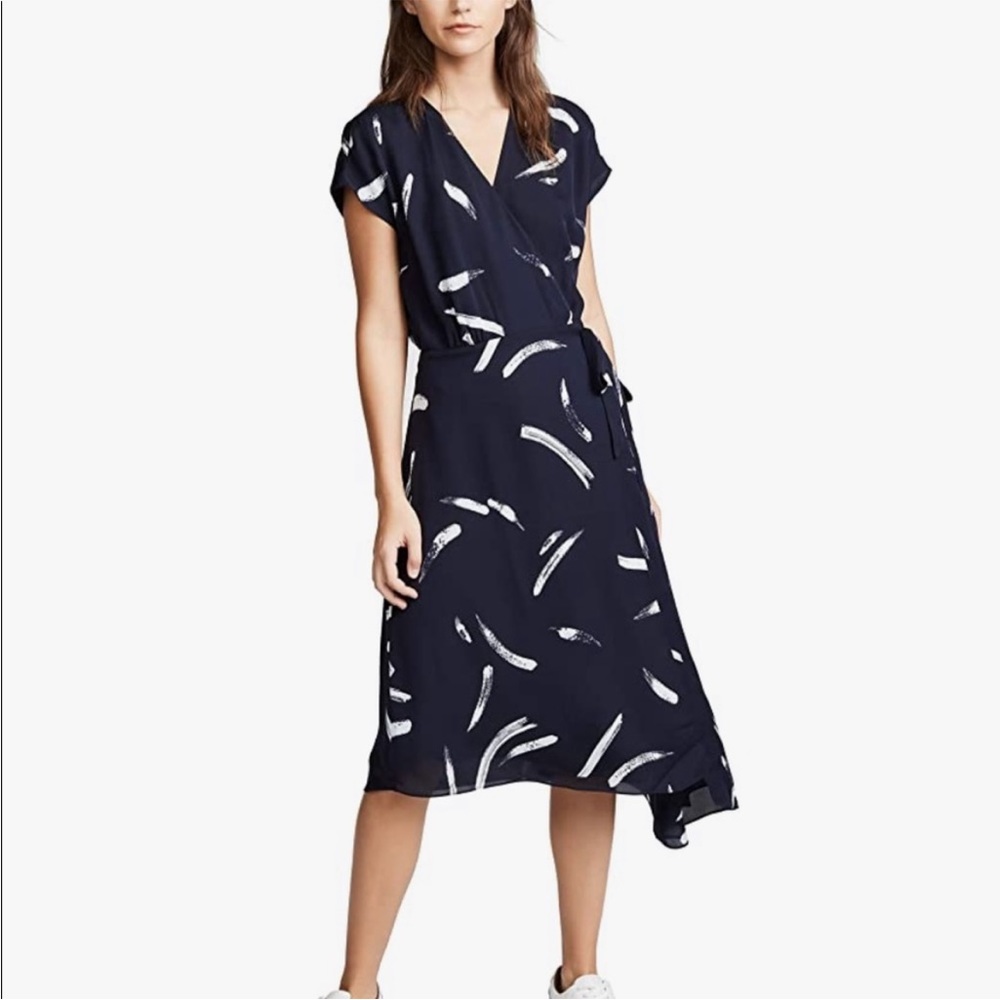 Joie Bethwyn dress. navy/white and asymmetrical in very good condition.